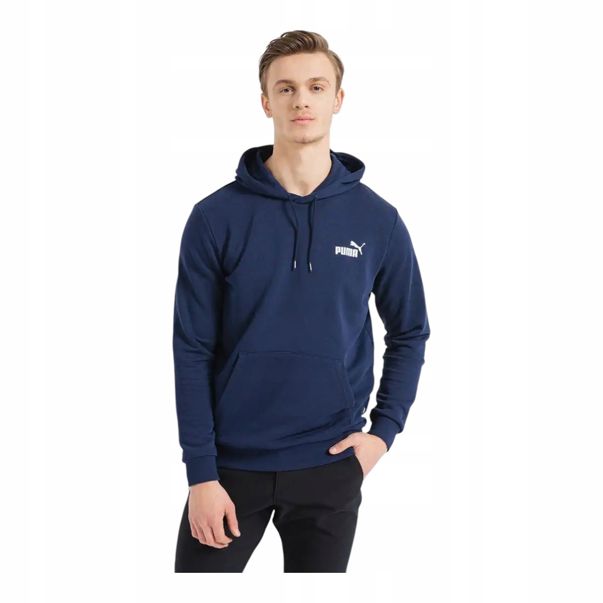 Puma Pánská Mikina S Kapucí Ess Small Logo Hoodie Tmavě Modrá r.XL