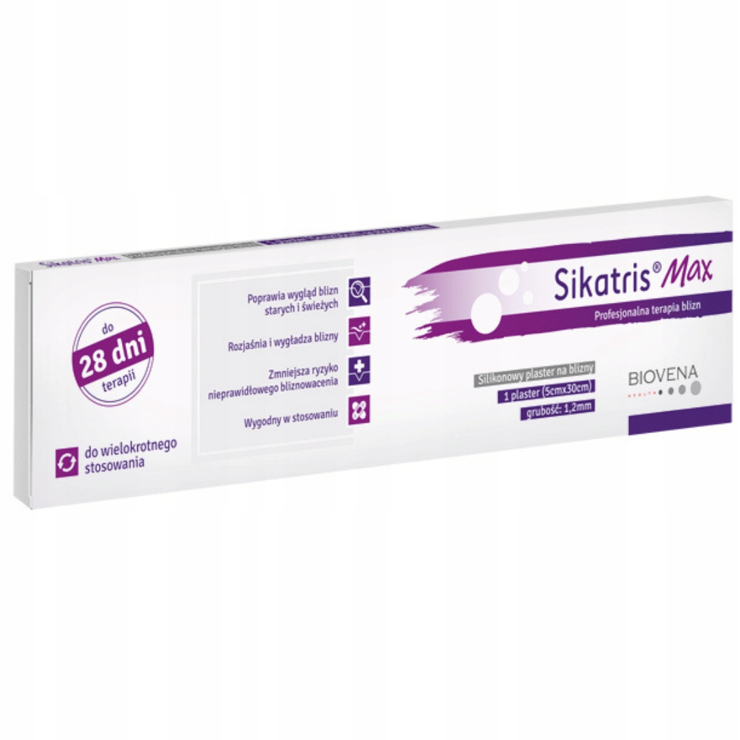

Sikatris Max silikonowy plaster na blizny i gratis