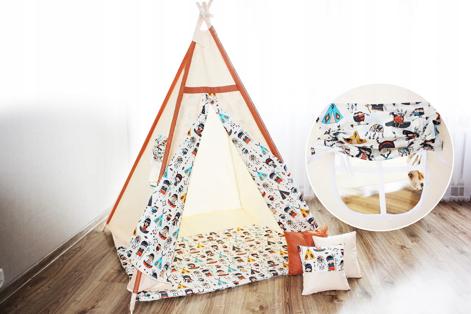 NAMIOT DLA DZIECI TIPI WIGWAM 3 PODUSZKI + GRATIS EAN (GTIN) 5907784509567