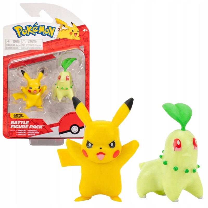 

Pikachu I Chikorita Oryginalne Figurki Pokemon S10