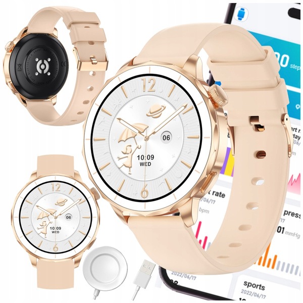 Smartwatch Zegarek Watch Gps Amoled Rozmowy Menu Pl Damski Wodoodporny Pro