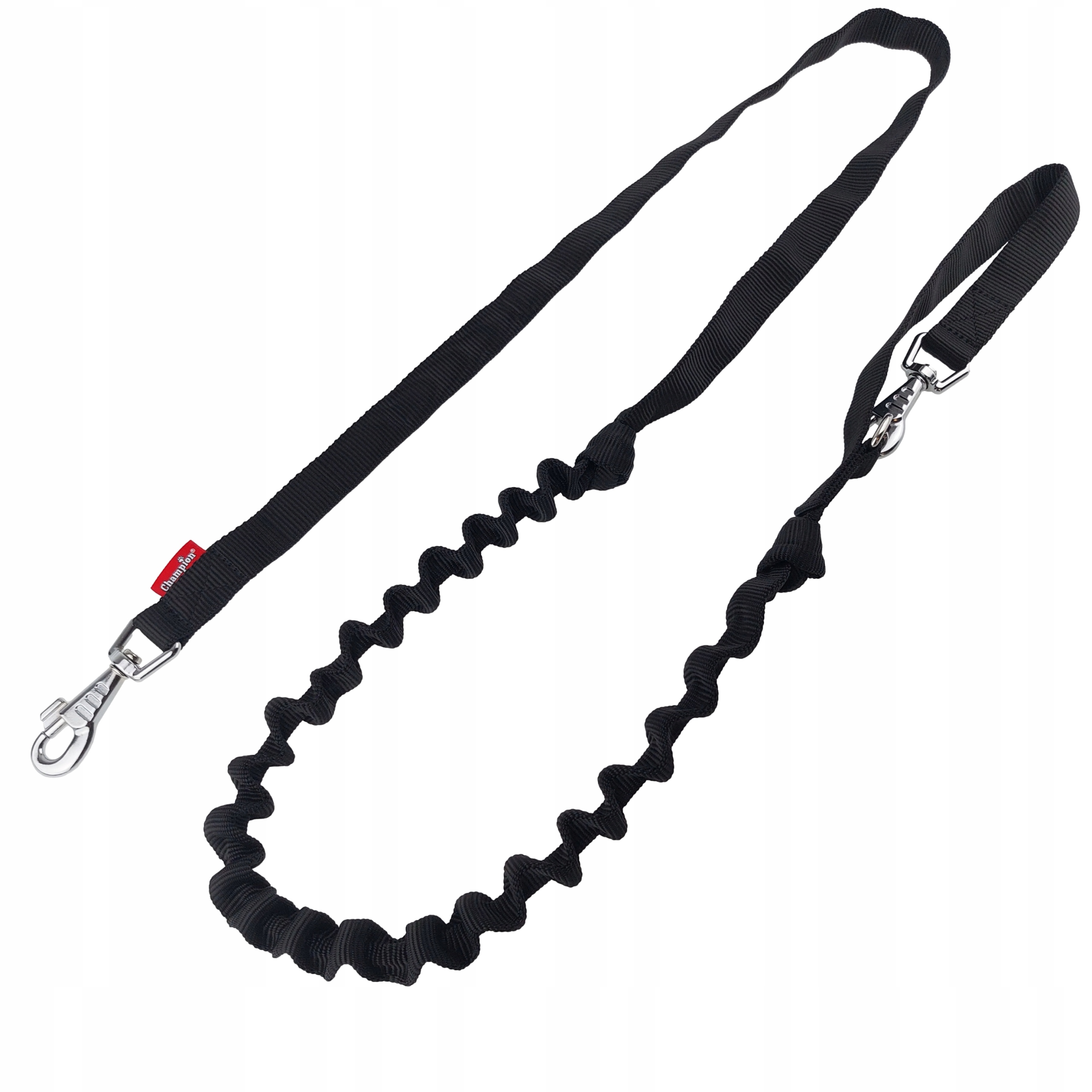 Levně Vodítko s tlumičem pro běhání pro psa 250 cm/2,5 cm Champion černá