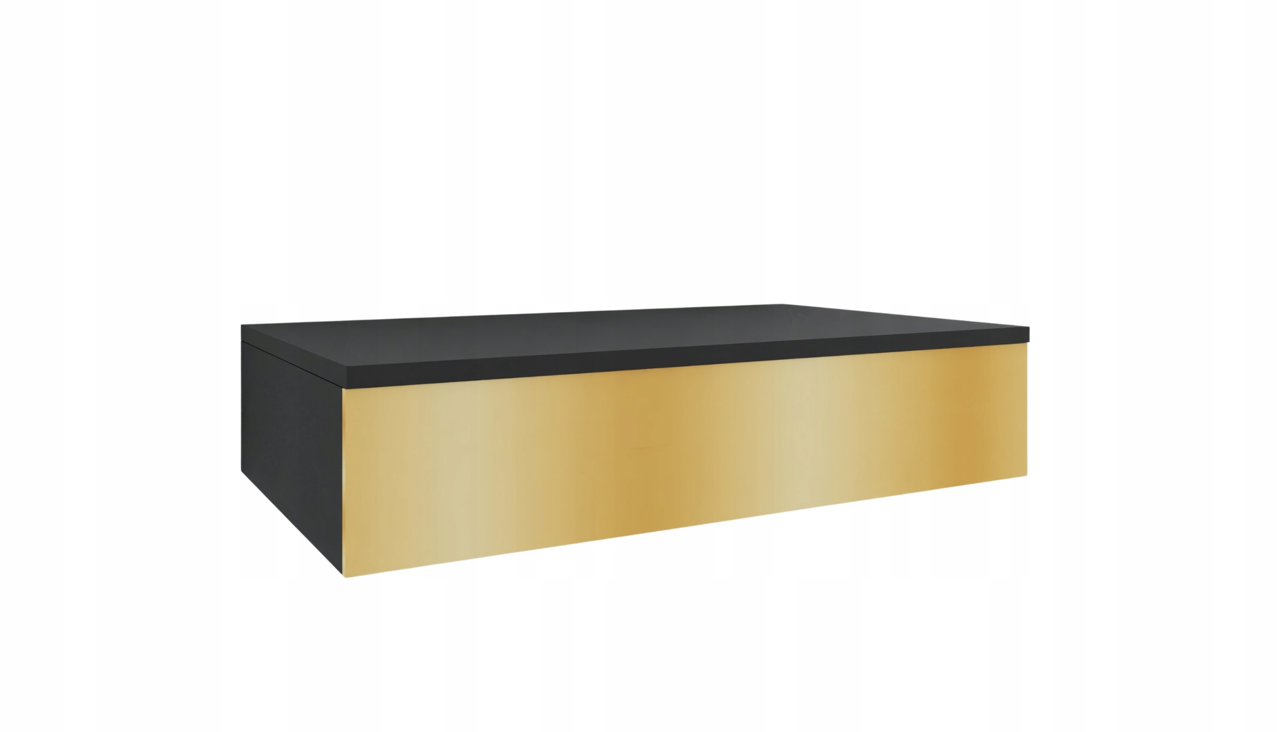 Toaletka wisząca konsola Czarna złoto szuflada click 90 Nature Gold