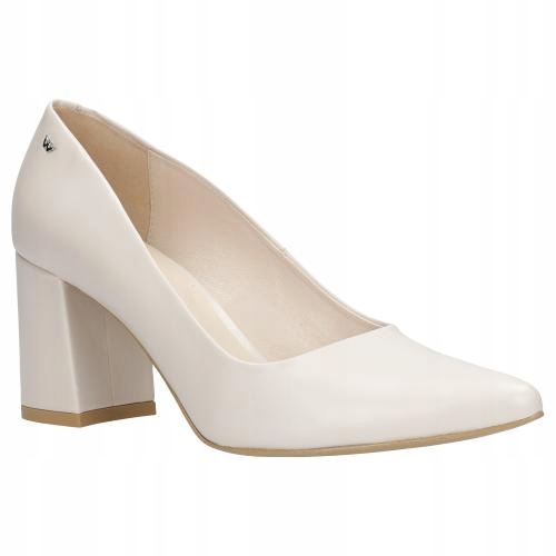 Dámské lodičky z lícové kůže Wojas béžové vel. 39