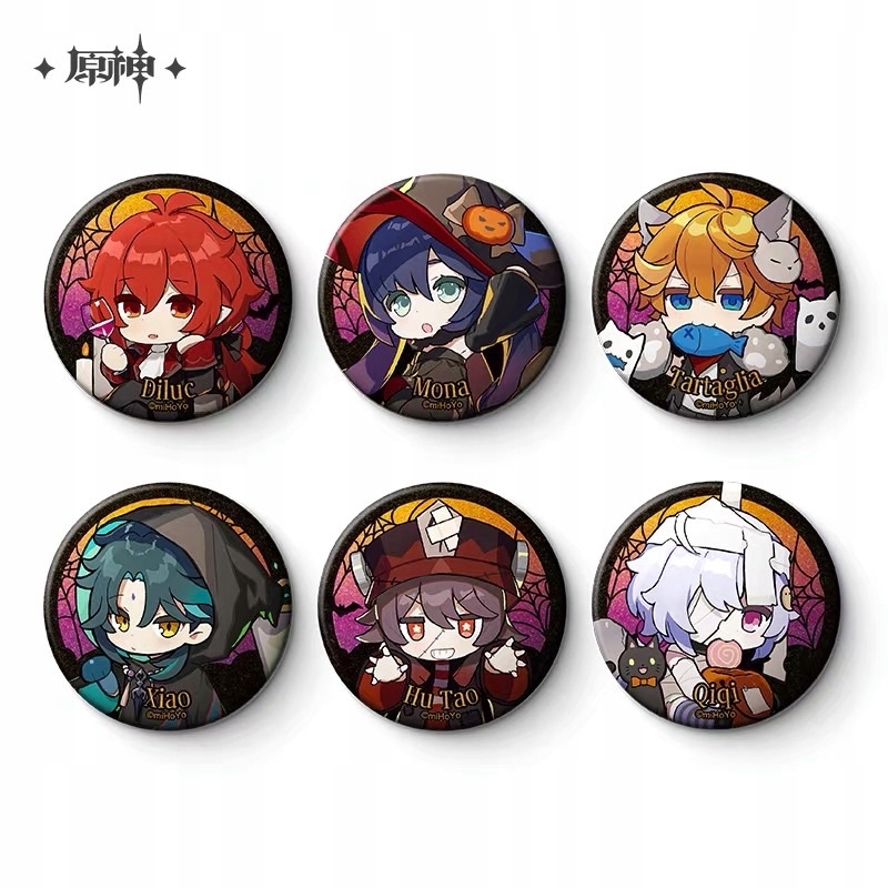 

6 sztuk Przypinka badge Genshin Impact Halloween