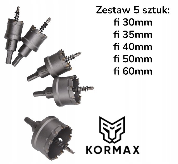 Karbidové děrovací pily Tct vrtáky Děrovací Korunkový Vrták na kov 5 ks