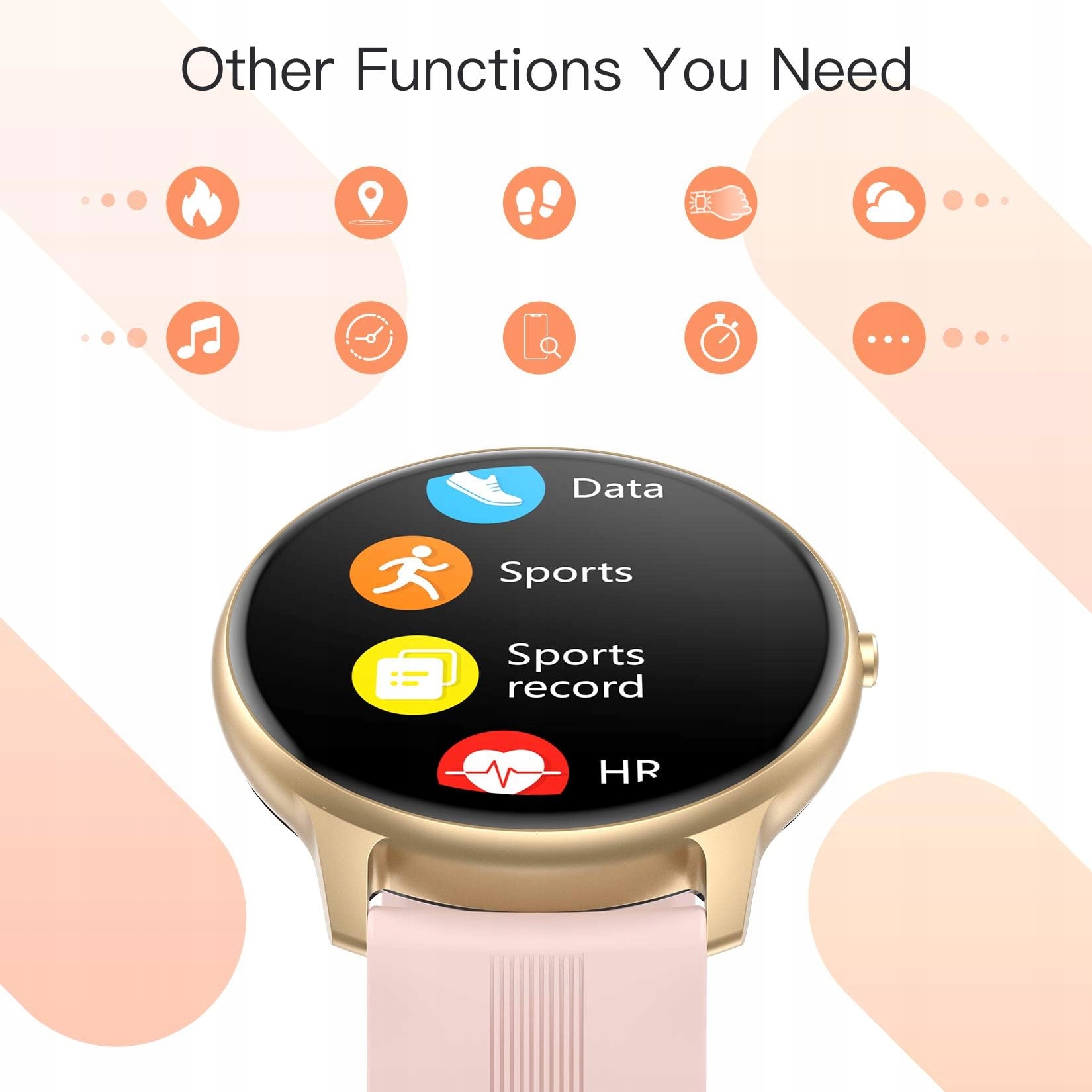 Smartwatch Agptek 13032436310 różowy Model inny