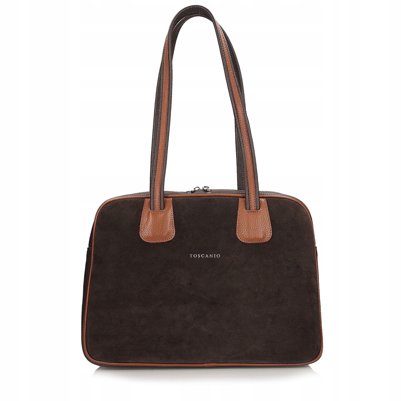 Dámská stylová kabelka Dlouhé ucho Semišová kůže Elegantní Hnědá G137