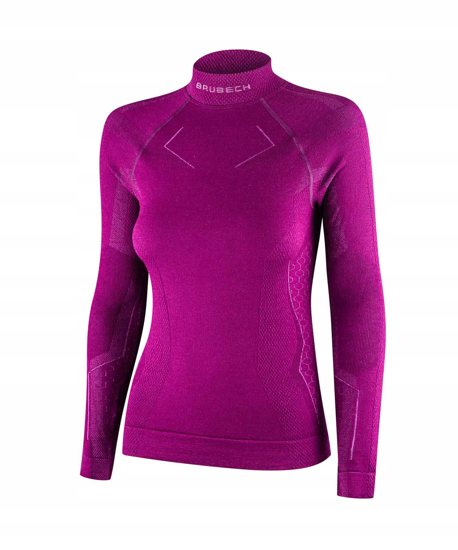 Dámská termoaktivní košile Brubeck Extreme Wool Merino LS1665 Fuchsia XL