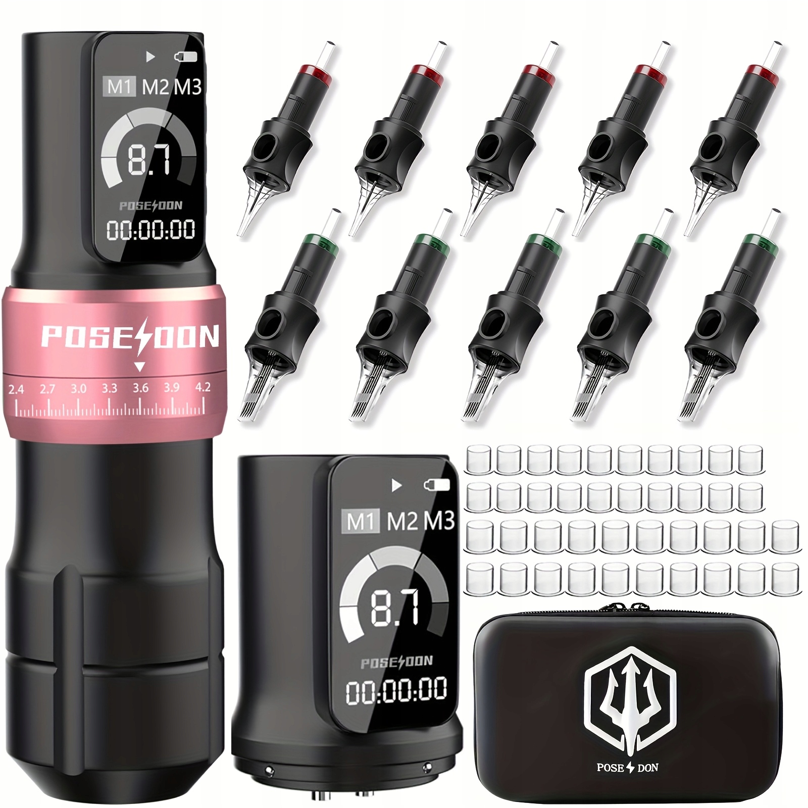 Poseidon Bezdrátový na tetování s nastavitelným zdvihem 2*2300 mAh
