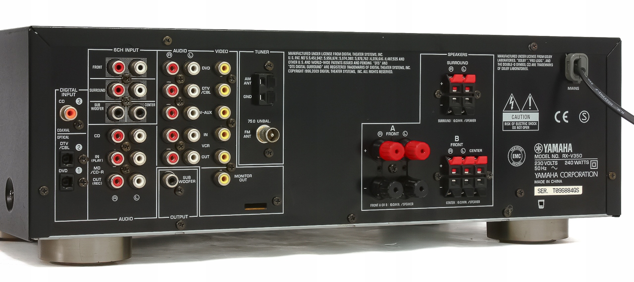 YAMAHA RX-V350 KINO DOLBY DIGITAL DTS RDS System dźwięku 5.1