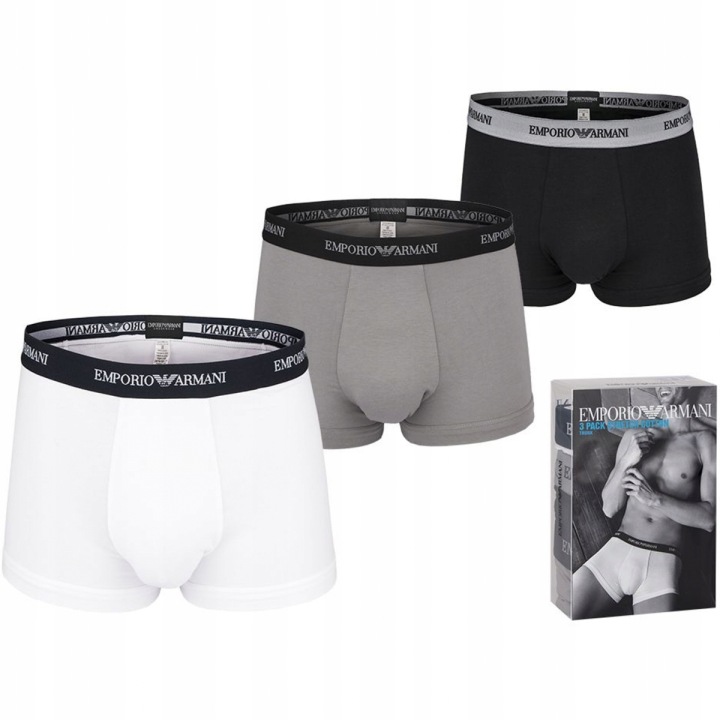 Emporio Armani pánské boxerky 3-pack sada 111357-CC717-02910 M
