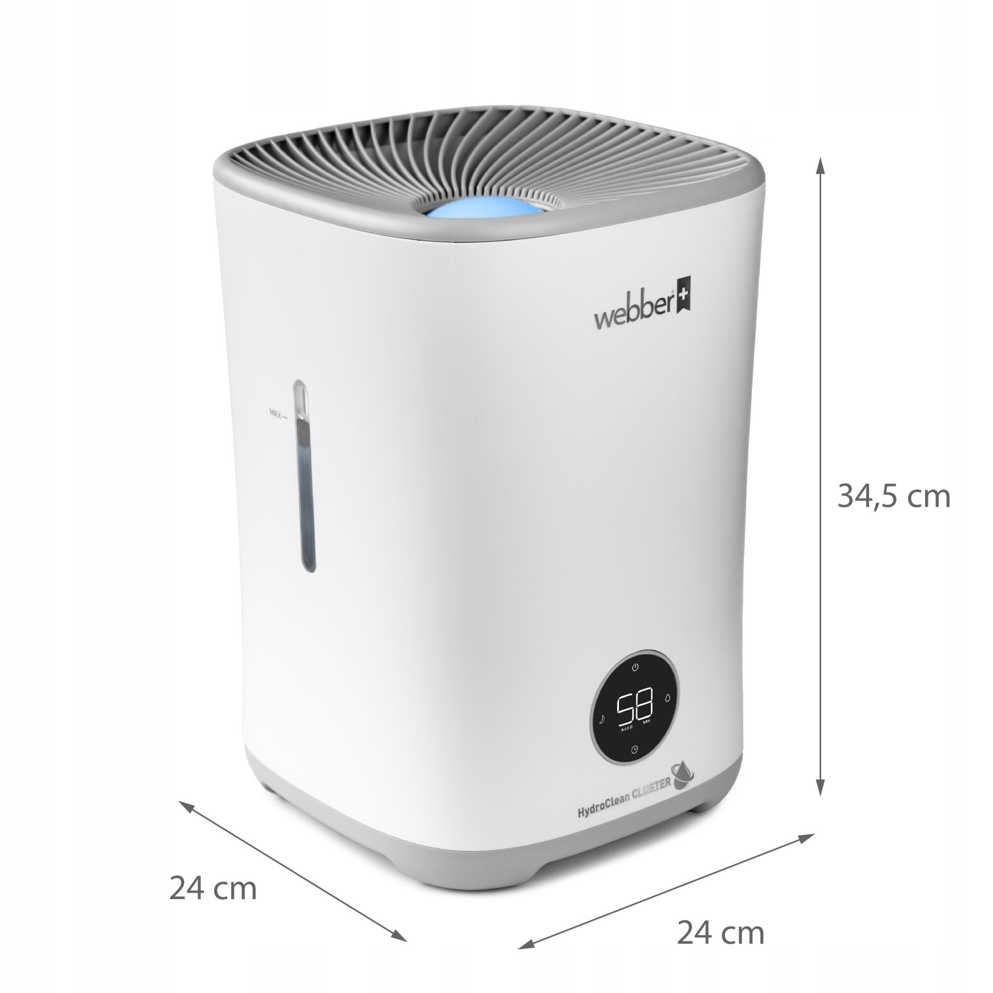 UZDATNIACZ NAWILŻACZ POWIETRZA EWAPORACYJNY WEBBER HH3002 2PRĘDKOŚĆI 3TRYBY Moc 18 W