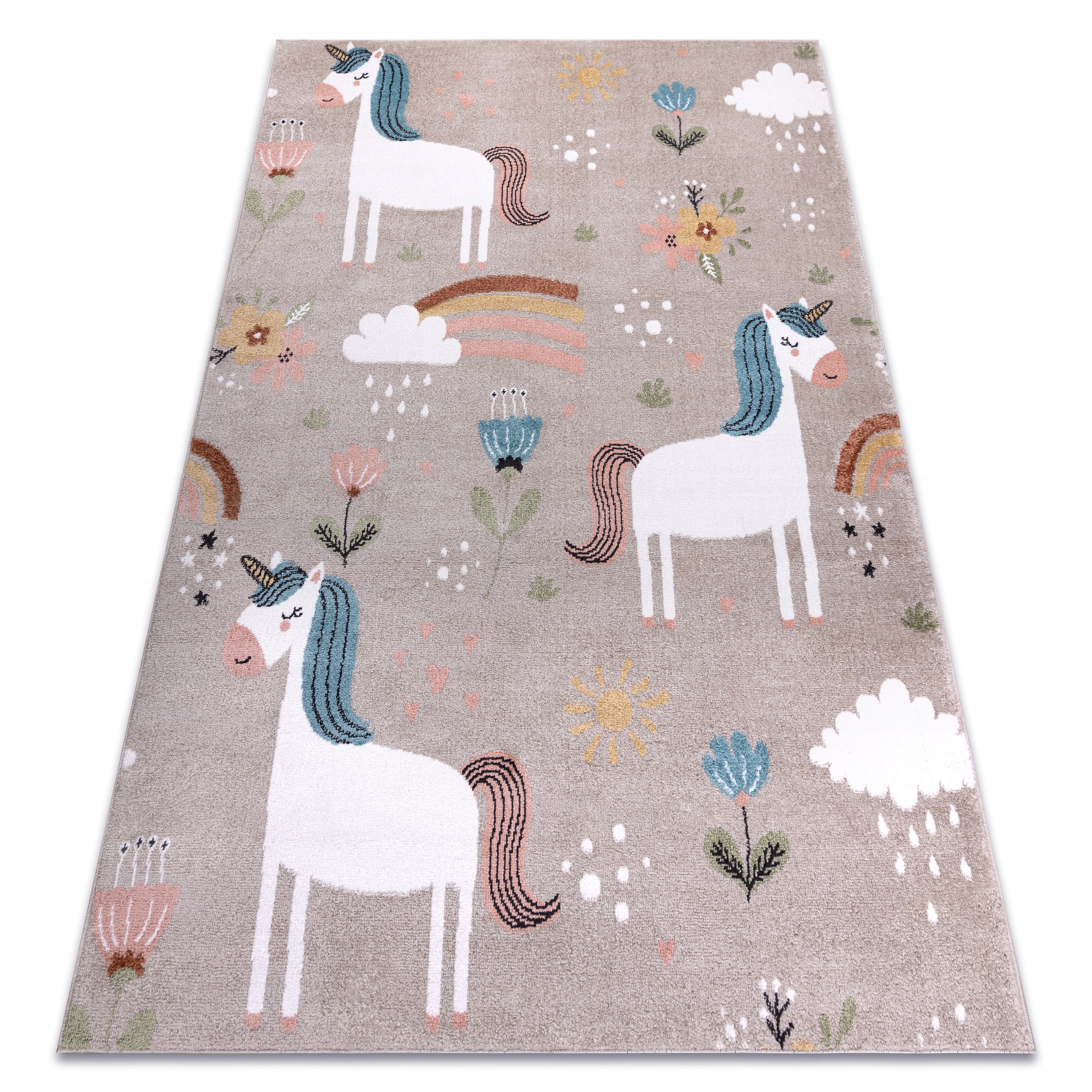 

Dywan Dziecięcy Fun 80x150 cm Jednorożec beż #O604
