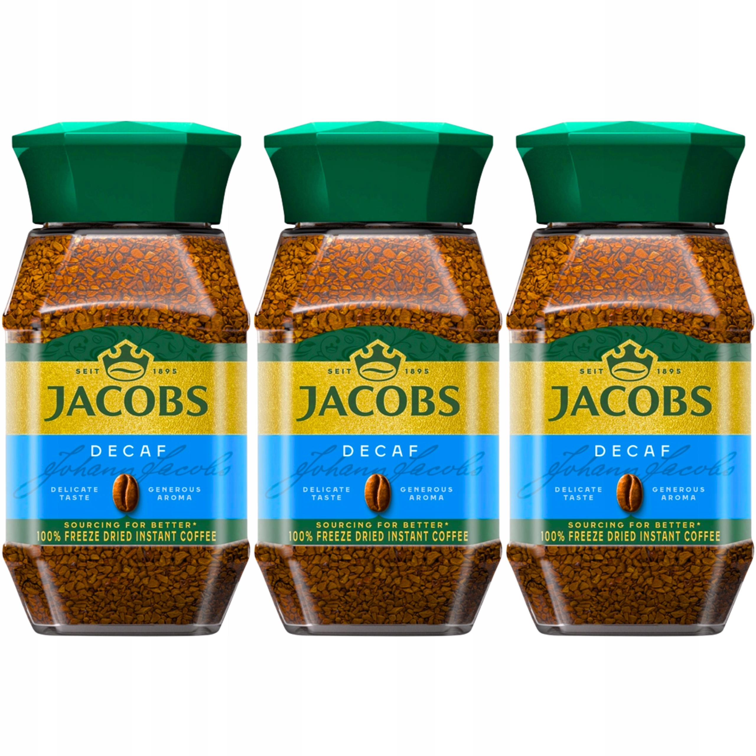 Levně Jacobs Krönung Bezkofeinová Káva bez kofeinu 100g 3 ks