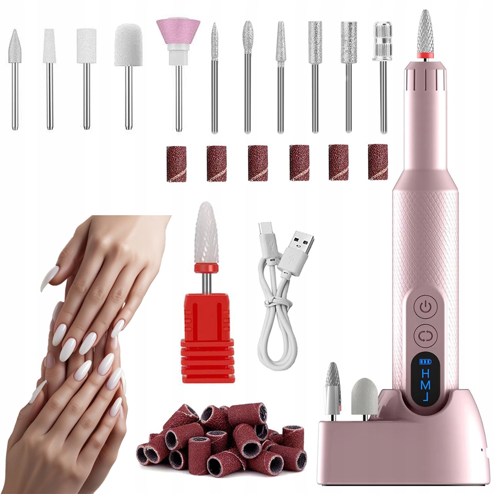 Bruska Profesionální Bezdrátová Sada Na Manikúru 20000 Km