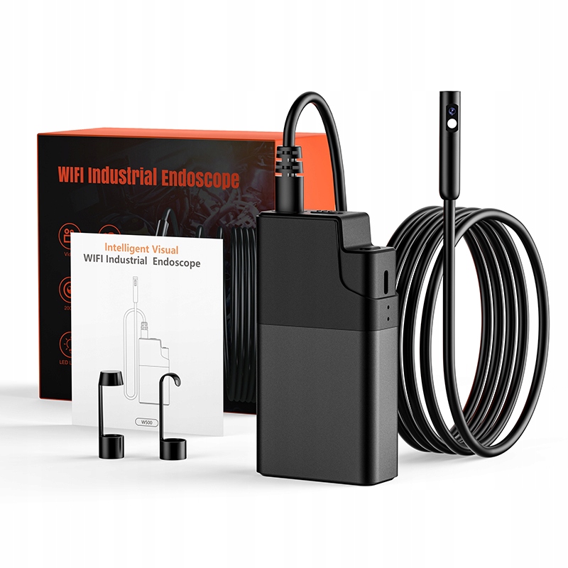Endoskop Inspekční Kamera Tuhý 5M Kabel 7 Led Dual 5.5mm iOS Android