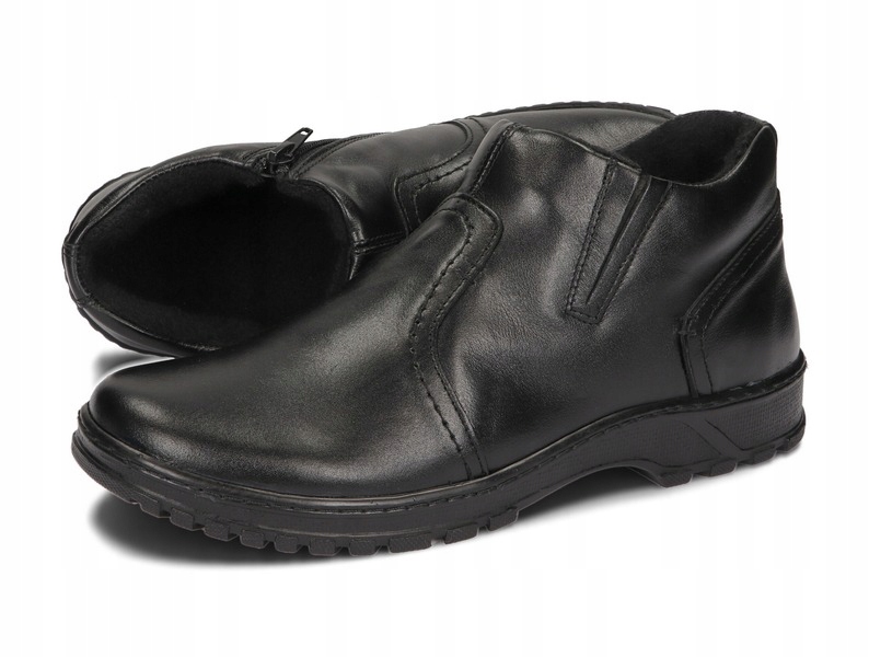 BUTY ZIMOWE KOZAKI MĘSKIE POLSKIE 355 CZARNY 39 Materiał wkładki inny