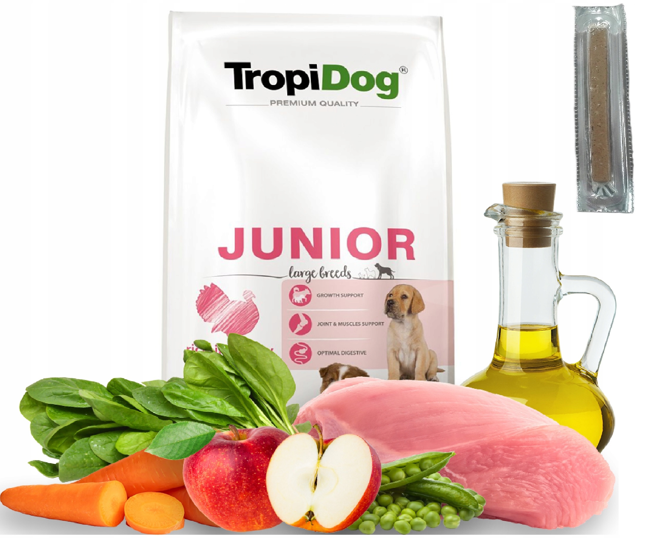 Tropidog Junior Large Turkey 12kg dla szczeniąt Paluszek Alpha Spirit