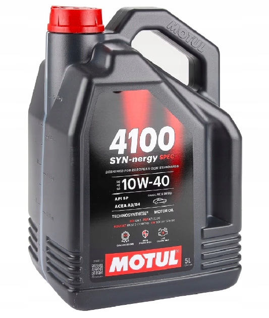 Olej silnikowy syntetyczny motul 4100 Syn-nergy Spec 10W-40 10W40 5l