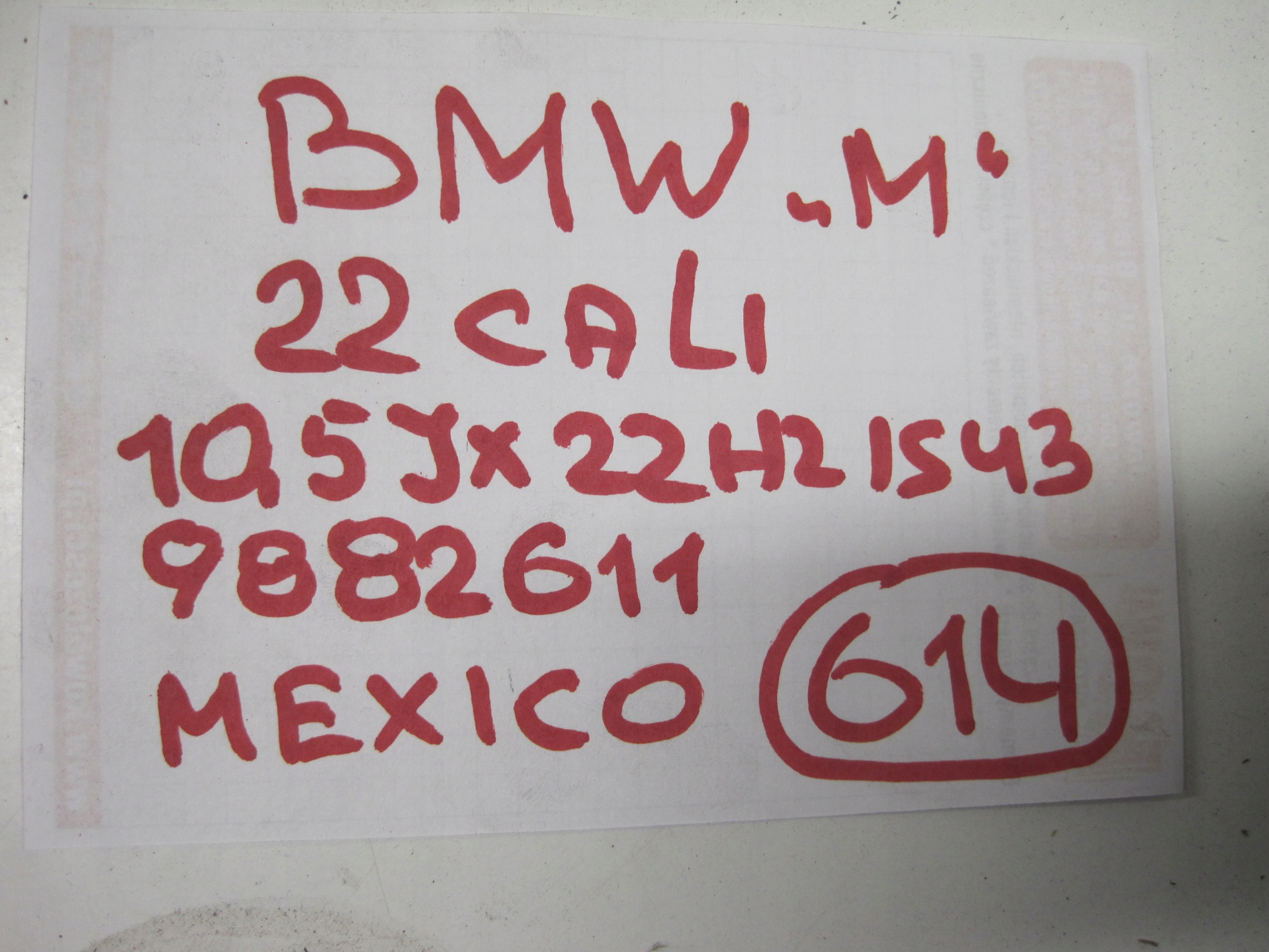 disk BMW X5 X6 G05 G06 M R22 9882611 NR 614