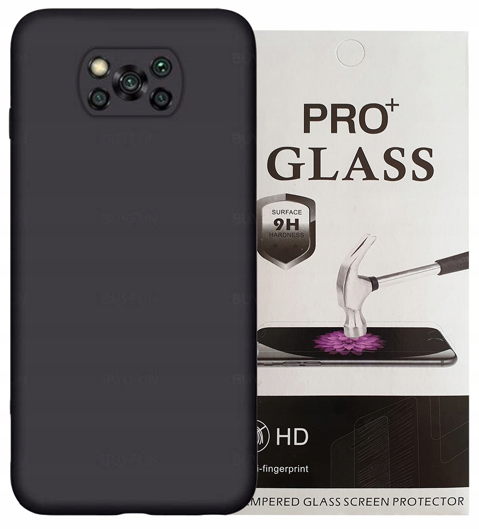 

Etui Silikonowe Case Xiaomi Poco X3 Nfc szkło 9h