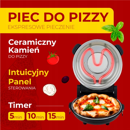 Piec do Pizzy Adler AD 6314 - Ekspresowe Pieczenie w 4-5 Minut!