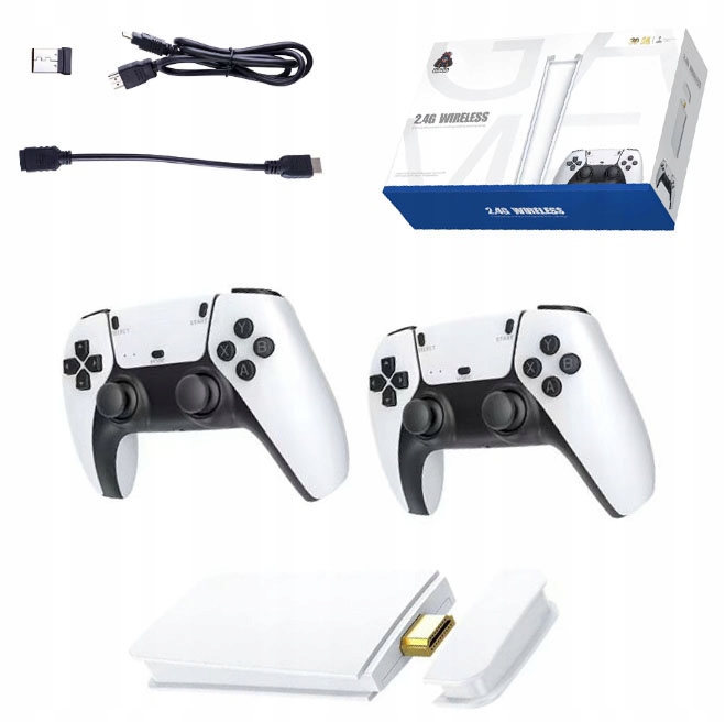Konsola Retro Gra Telewizyjna Hdmi 20000 Gier 15 Emulatorów 2 Pady 64 Gb Pl