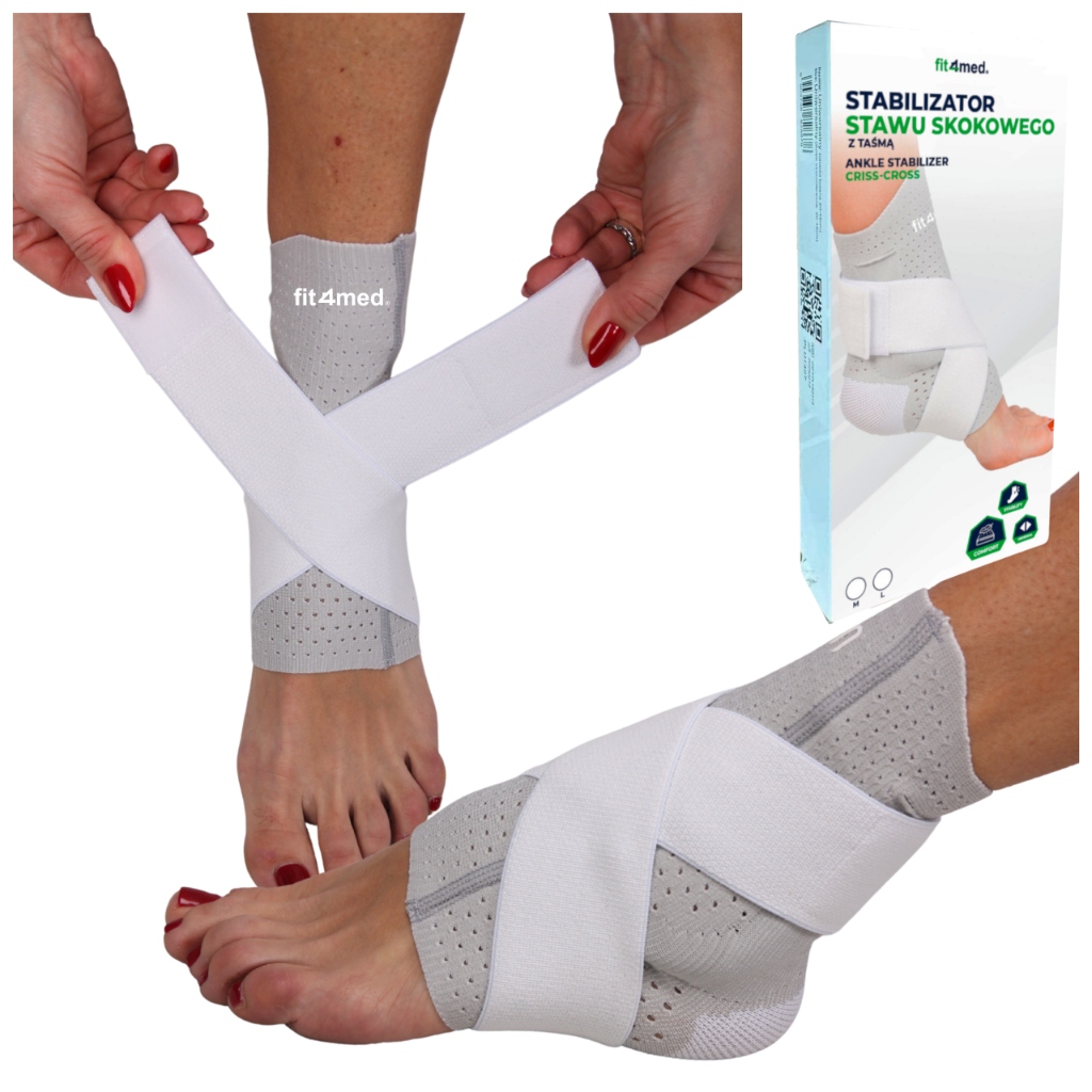 Stabilizator Orteza Stawu Skokowego Kostki Dobrze Usztywnia Stabilizuje L/p