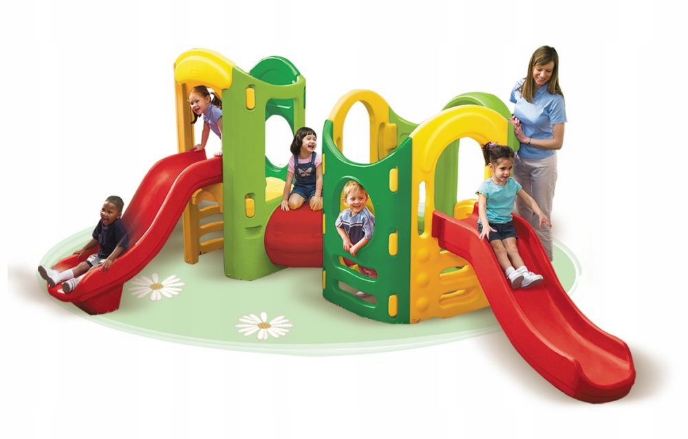 Plac Zabaw dla dzieci Zestaw Zjeżdżalnie Wspinaczka Tunel Little Tikes