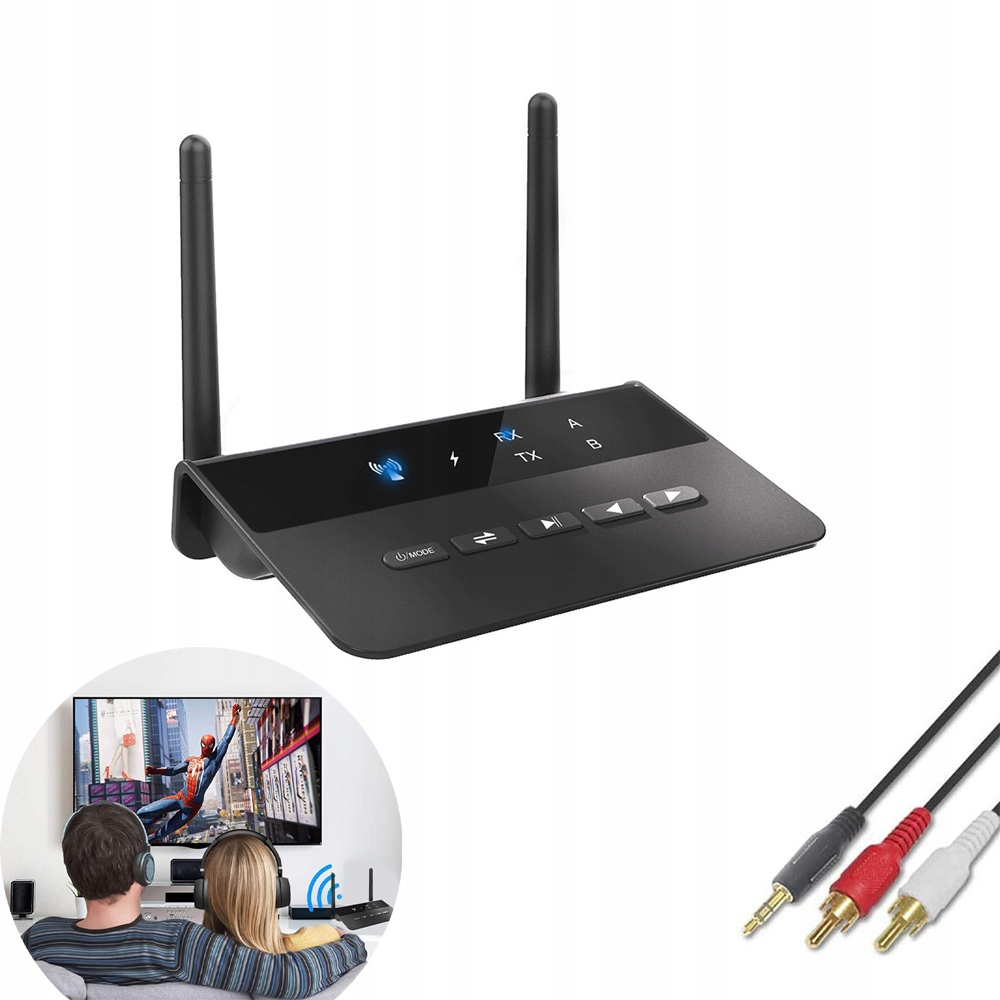 Bluetooth Vysílač pro Tv hifi věž Hi-Fi sluchátka Apt-x do 80 m
