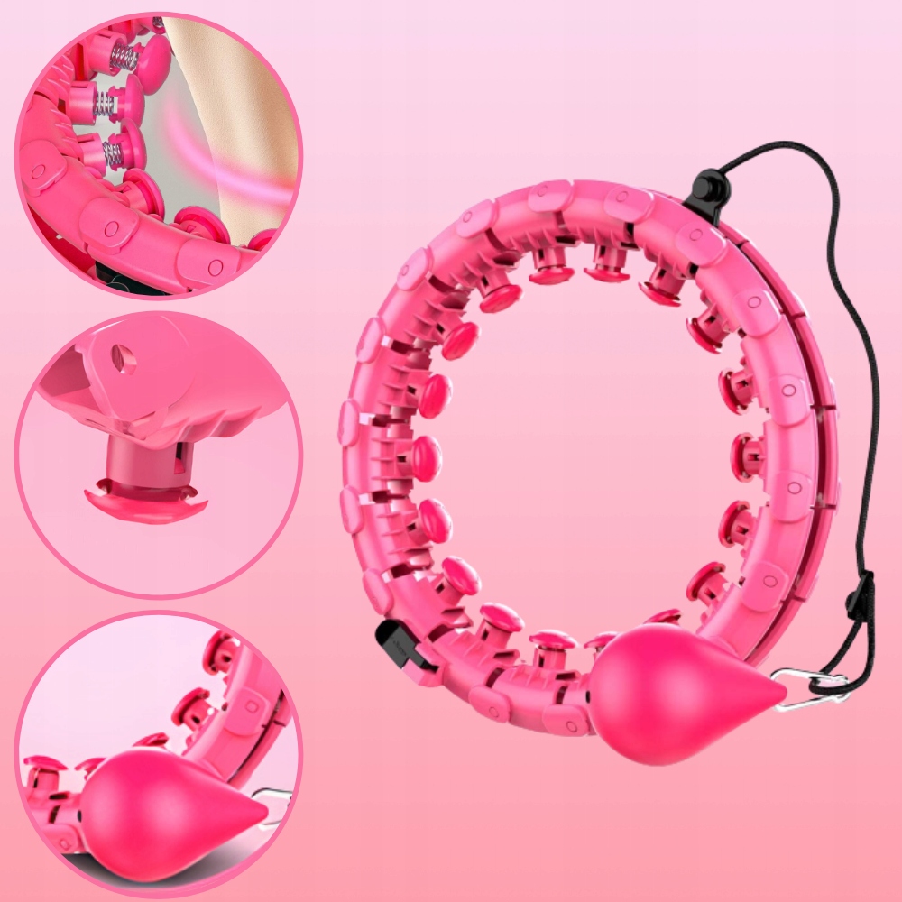 HULA HOP ODCHUDZAJĄCE Z OBCIĄŻENIEM SMART HULAHOP Z WYPUSTKAMI DO ĆWICZEŃ Marka inna