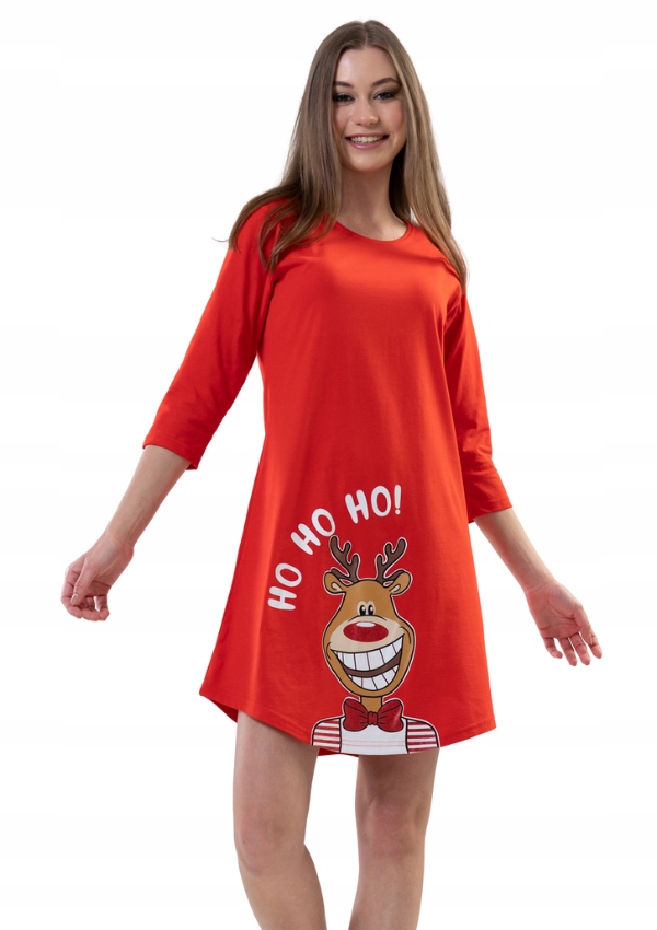 

Koszula nocna damska bawełna święta renifer L