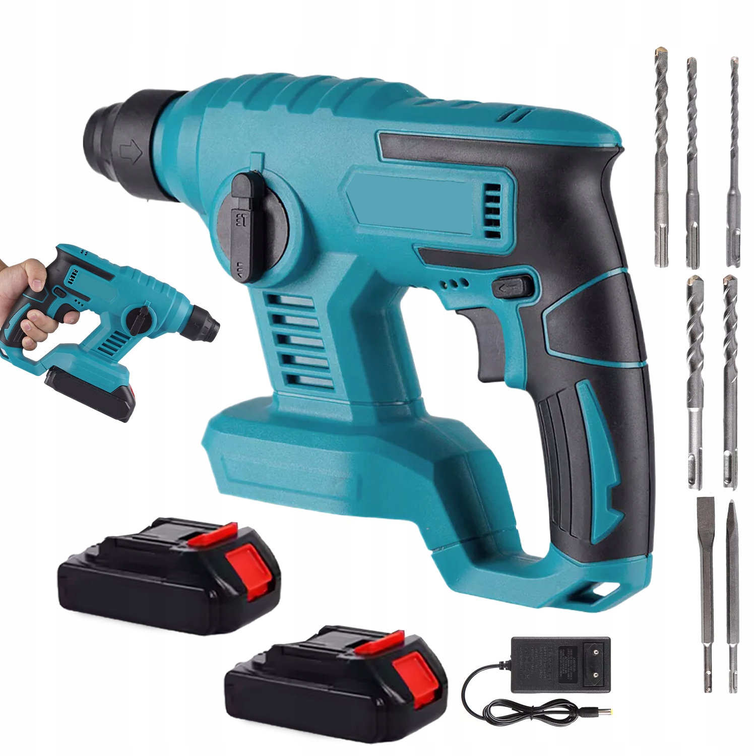 Příklepová Vrtačka S Funkcí Vrtání A Led Svítilnou Pro Všestranné Použití