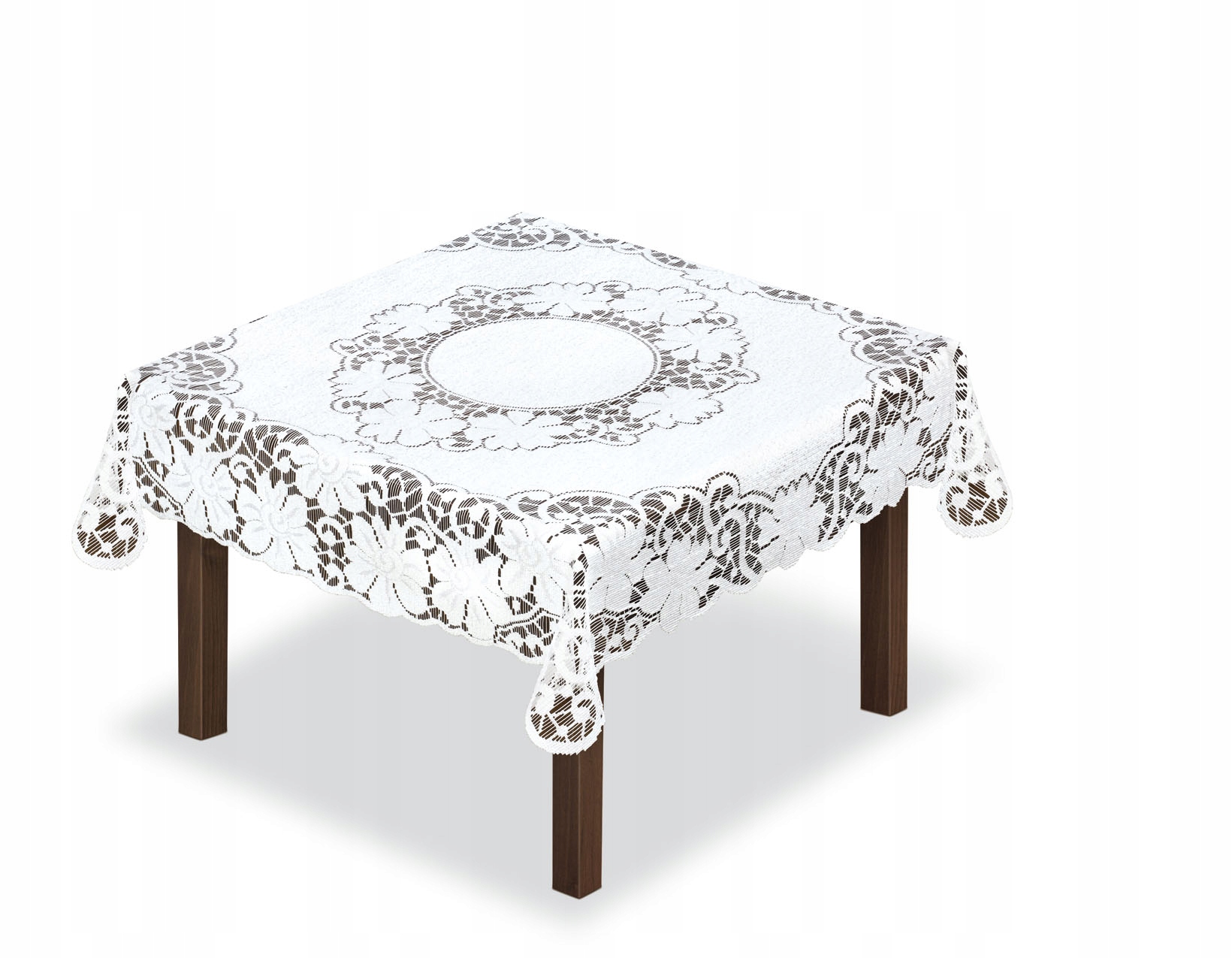 

Obrus biały żakardowy 100x100 kwadratowy 238252