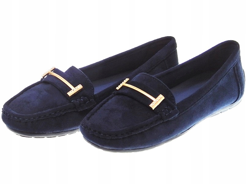 DAMSKIE ZAMSZOWE MOKASYNY Navy r.40 Kod producenta 9278