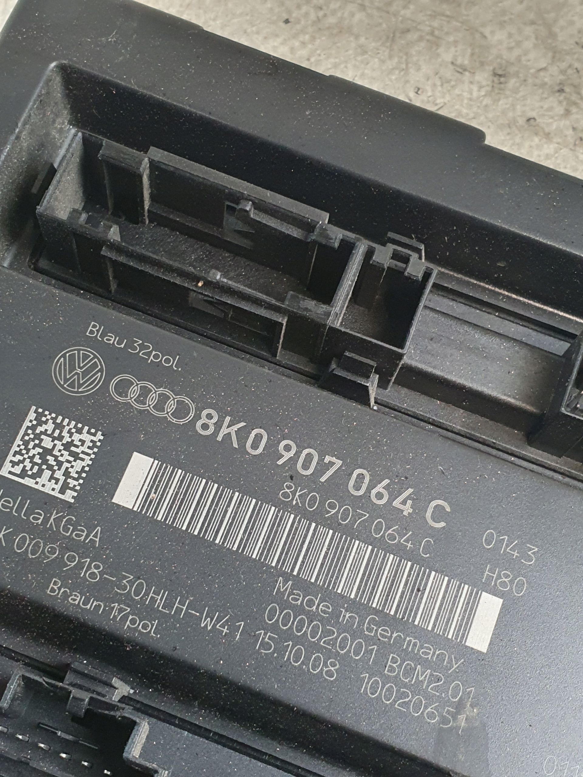 Unité commande confort OE 8K0907064C AUDI A4 B8 08r.
