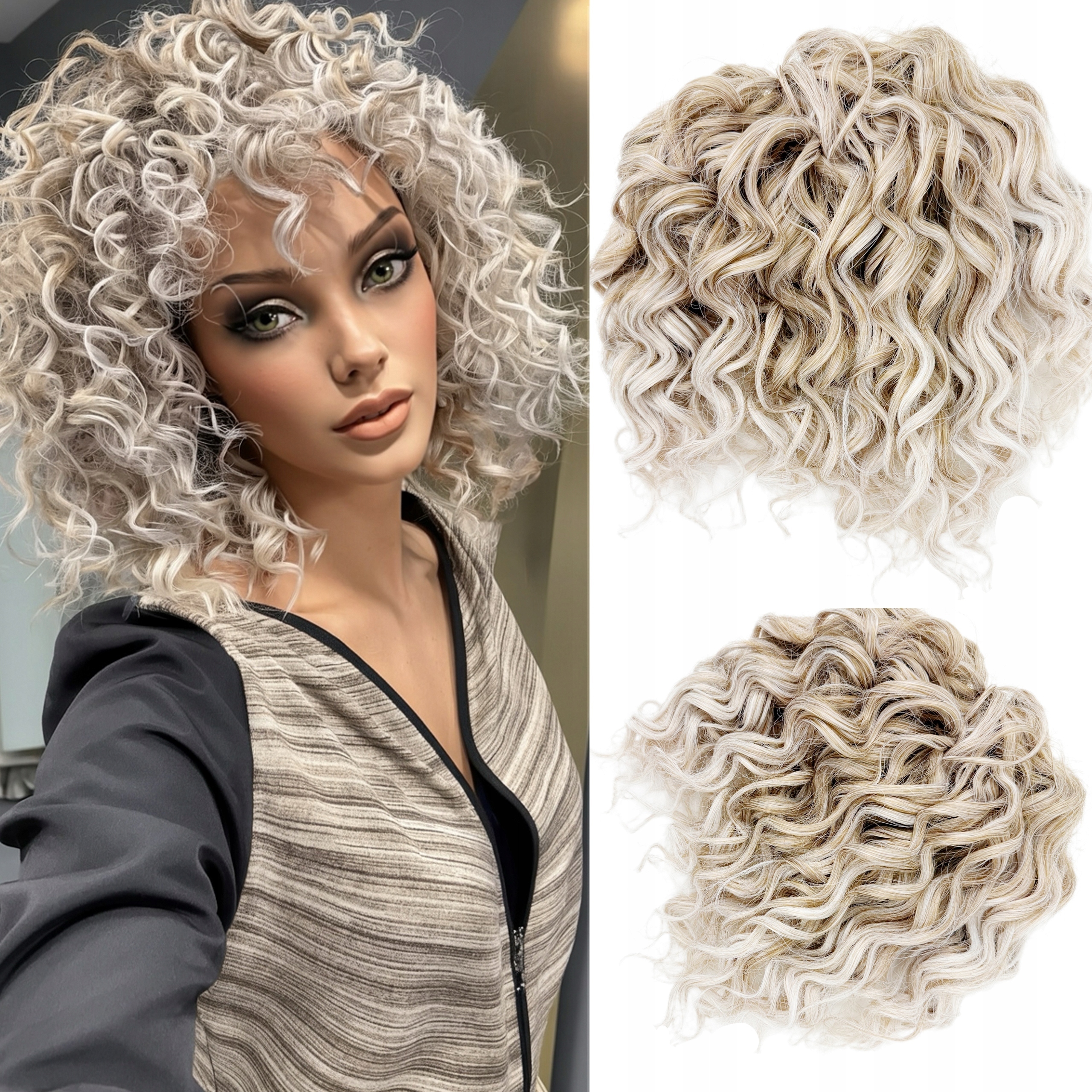 Włosy syntetyczne Afroloki Crochet Jessica Premium krótkie 200G blond afro