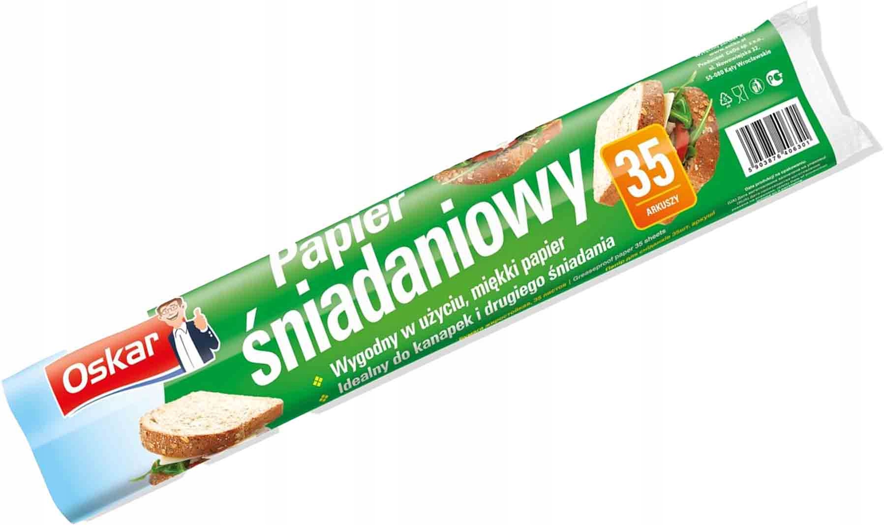 

Papier Śniadaniowy Rolka Oskar 35ark.+5