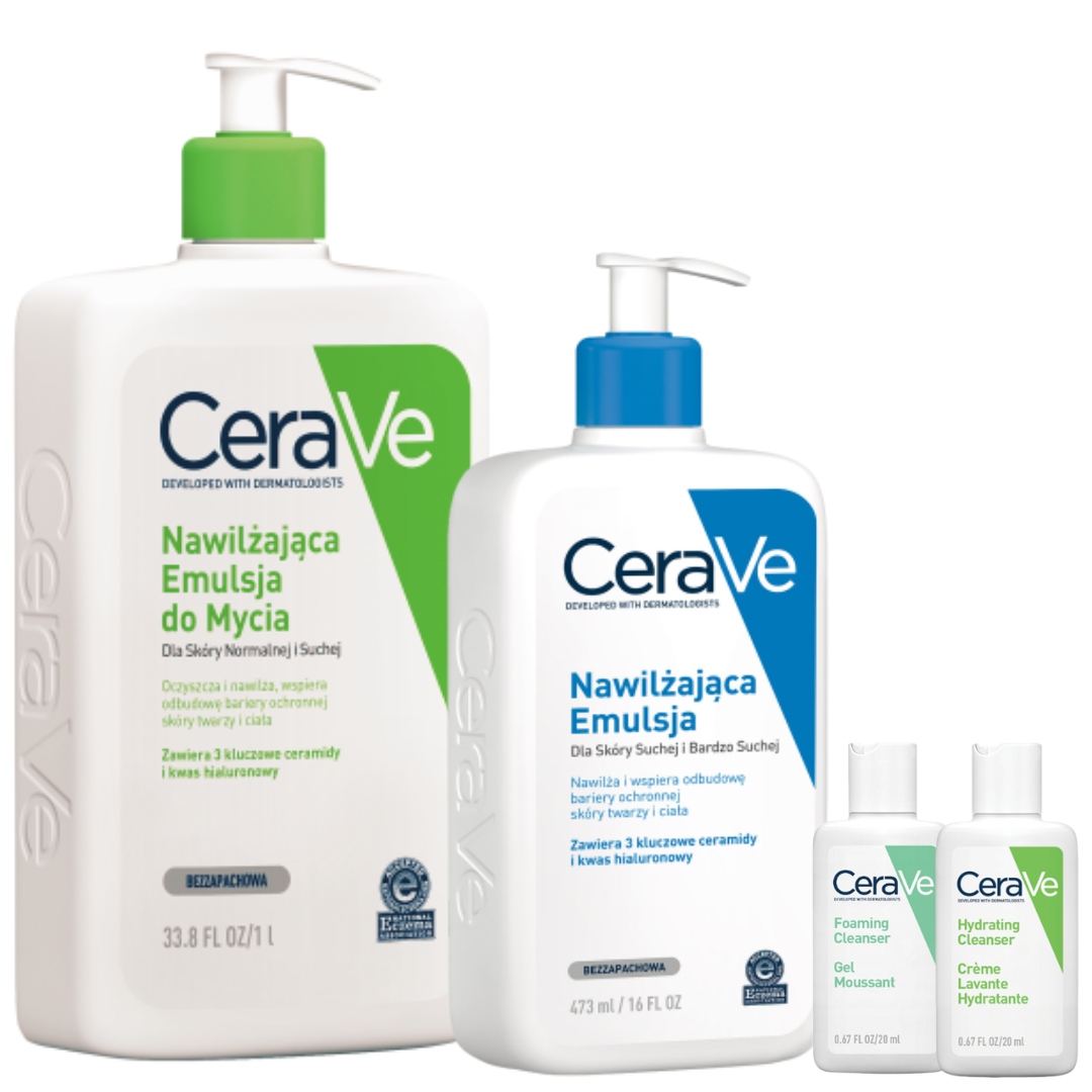 CeraVe Nawilżająca Emulsja Skóra Sucha i Bardzo Sucha Emulsja do Mycia 1l