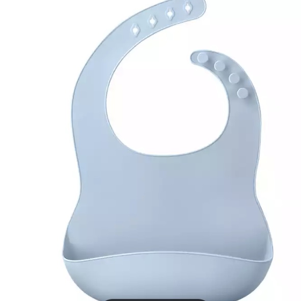 Śliniak śliniaczek silikonowy z kieszonką miętowy