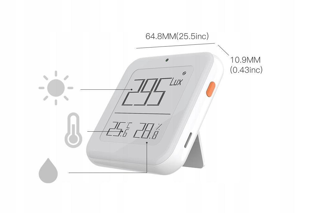 Czujnik temperatury światła wilgotność TUYA ZIGBEE Kod producenta HS04