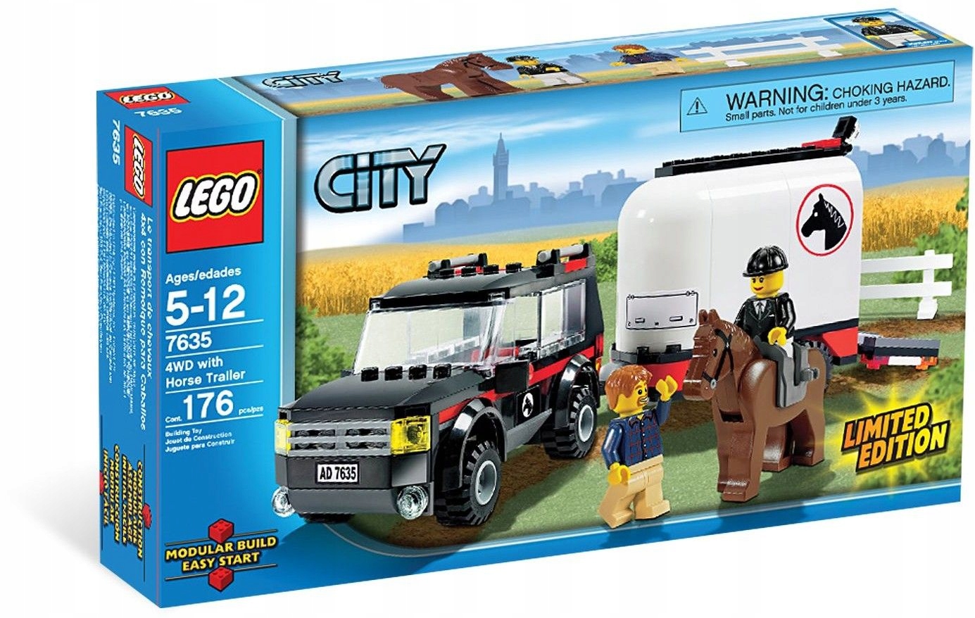 Lego City 7635 Samochód z przyczepą na konie. Nowy