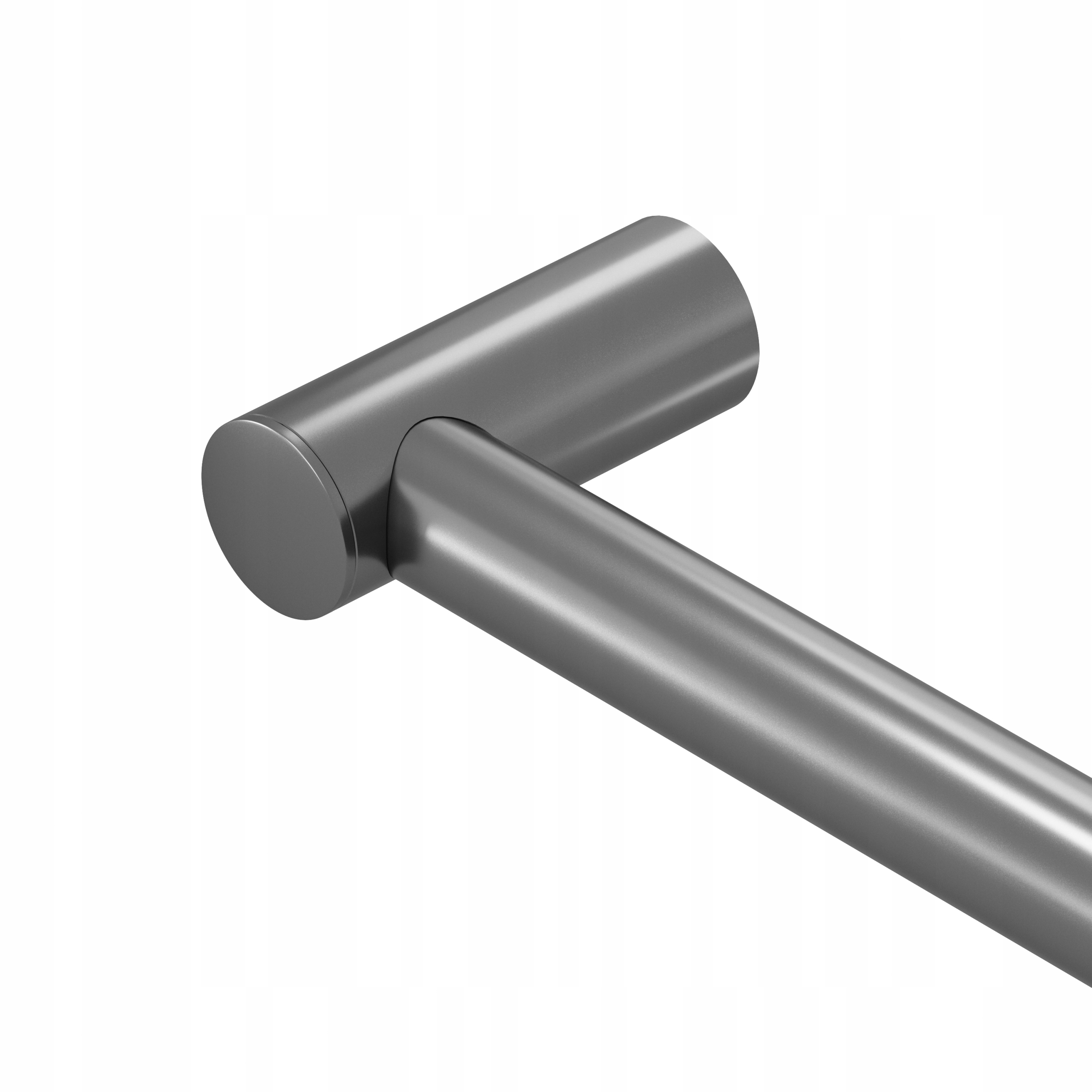 Schodišťové zábradlí, nástěnný držák zábradlí, kov, průměr 25 mm, grafit, 100 cm Nero