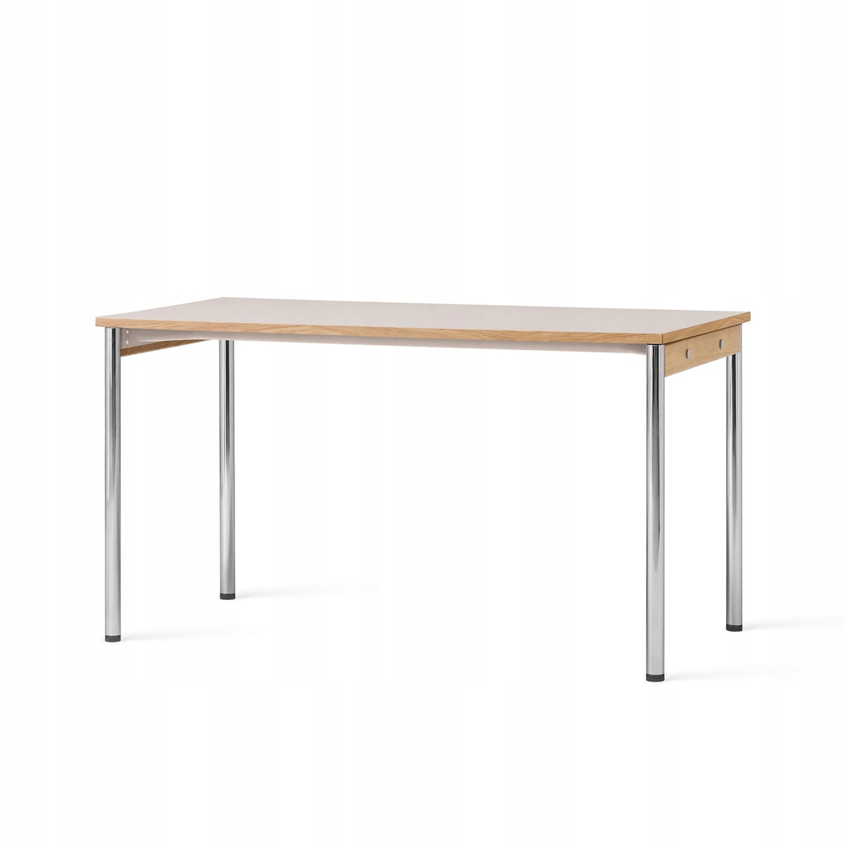 Audo Co Desk Písací stôl 140 x 70 cm Nohy Chróm Doska Krémová Laminát