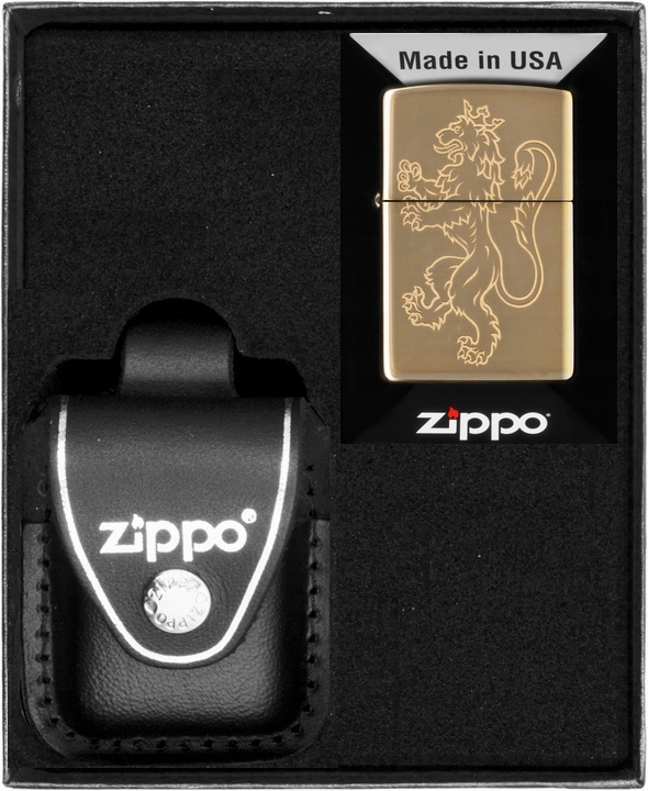 Sada Zippo Zapalovač Medieval Lion Design Dárkový No3