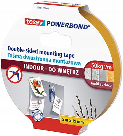 

Tesa 55741 Taśma Dwustronna Montażowa 19mm 5mb