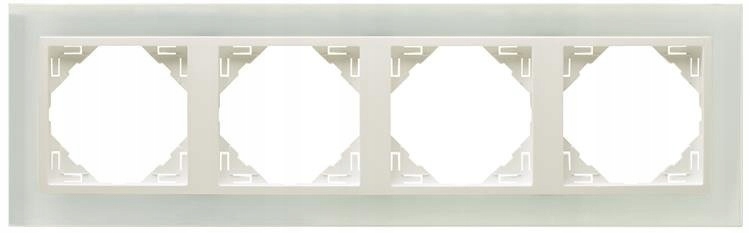 Efapel Crystal Rámik 4-NÁSOBNÝ Ľadové Sklo 90940TCG