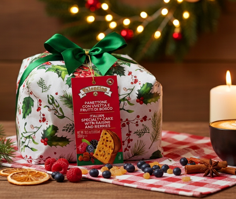 Vánoční dort s rozinkami a lesním ovocem je hotový Dárek