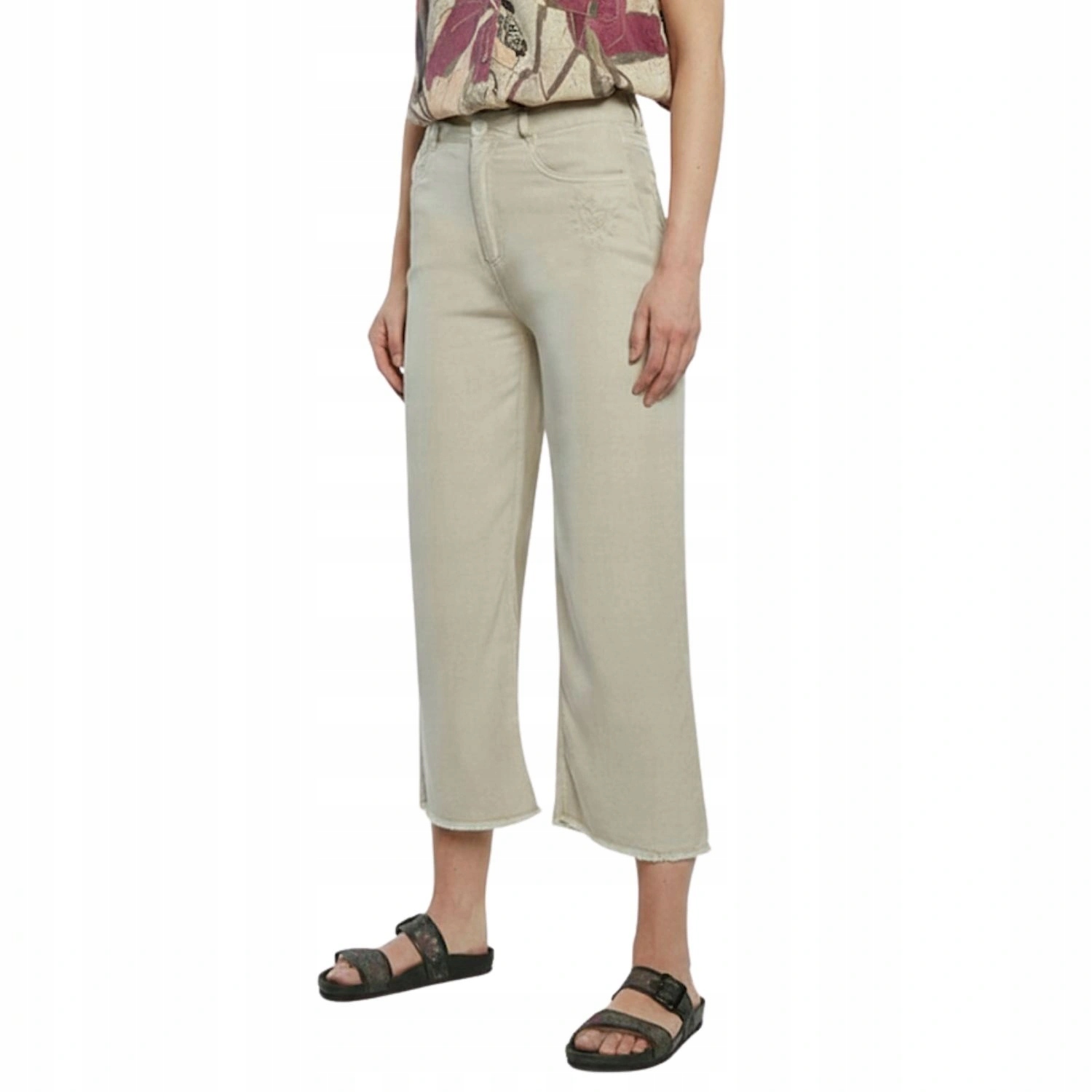 Dámské džíny Desigual Rita culottes široké nohavice wide leg vel. 42